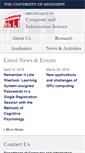 Mobile Screenshot of cs.olemiss.edu