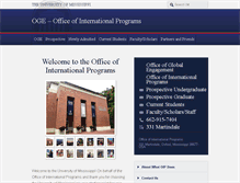 Tablet Screenshot of international.olemiss.edu