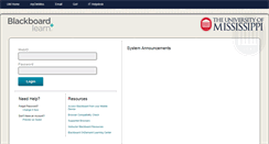 Desktop Screenshot of blackboard.olemiss.edu