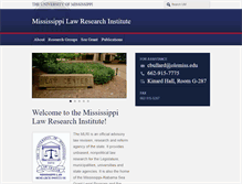 Tablet Screenshot of mlri.olemiss.edu