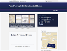 Tablet Screenshot of history.olemiss.edu