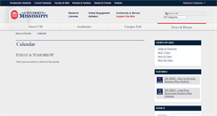 Desktop Screenshot of events.olemiss.edu