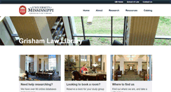 Desktop Screenshot of library.law-library.olemiss.edu