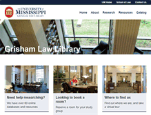 Tablet Screenshot of library.law-library.olemiss.edu