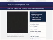 Tablet Screenshot of greenweek.olemiss.edu