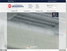 Tablet Screenshot of olemiss.edu